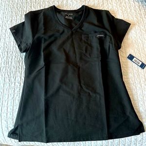 Jaanuu women’s black scrub top